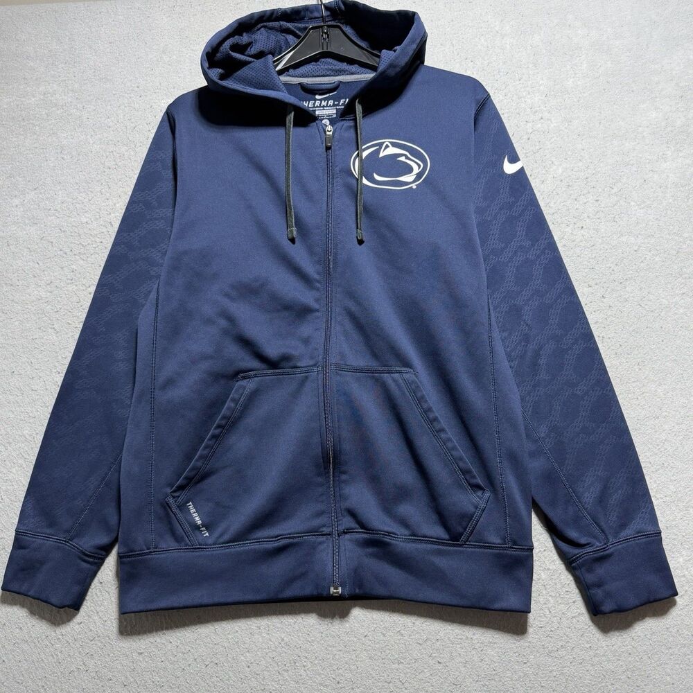 Nike On Field Therma Fit Sweatshirt S Penn State Nittany Lions Full Zip Hoodie